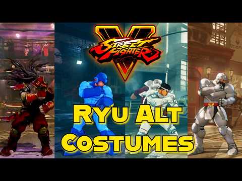 Ryu Street Fighter V All Alternate Costumes Showcase