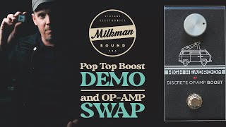 Video thumbnail for Demos in the Dark // Milkman Sound Pop Top Boost Demo & Op-Amp Swap // Guitar Pedal Demo by Demos In The Dark