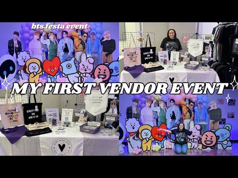 💜🧸 vlog: first time vendor at a bts festa event with my small business & changing my content