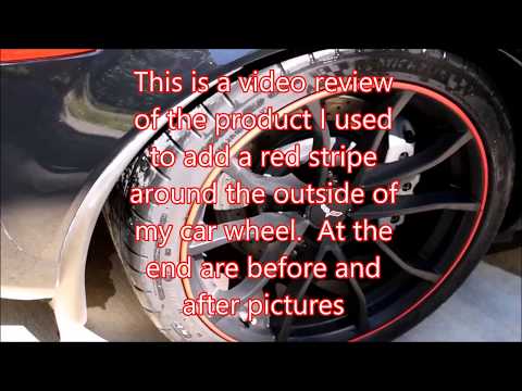 How to / review red line accents around wheel, fake red line tires
