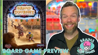 Grand Tourney Board Game Preview | Worker Placement & Combat Strategy