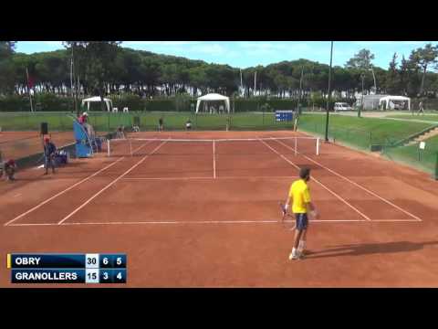 How to serve out a match with under arm serves by Julien Obry FRA - Kenitra Challenger 2014