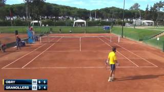 How to serve out a match with under arm serves by Julien Obry FRA - Kenitra Challenger 2014