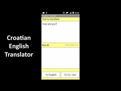 Croatian English Translator Video