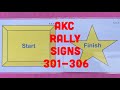 AKC Rally Master Signs 301 306