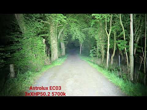 Fireflies E07X Pro 7xSST20 5000k  Beamshot comparison