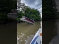Pontoon Boat Hits Big Rock
