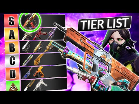 NEW UPDATED GUNS Tier List - Ranking EVERY Weapon BEST to WORST - Valorant Guide