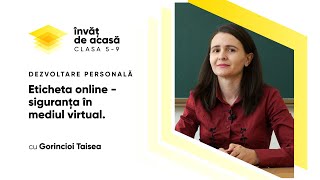 "Eticheta online siguranţa în mediul virtual "