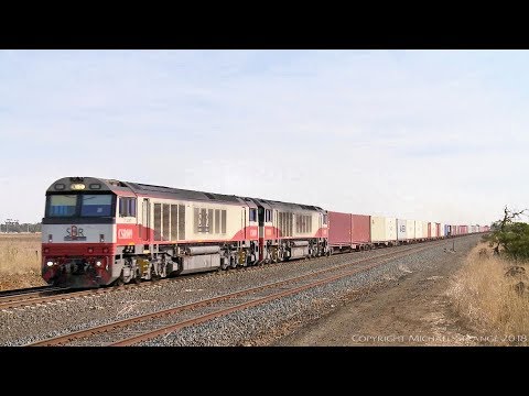 SCT's CSR Class Locomotives & 7922V "Dooen" Container Freight Train - PoathTV Australian Railways