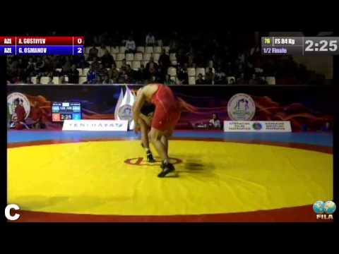GGP2013 / Aleksandr GOSTIYEV (AZE) - Hamzat OSMANOV (AZE) - FS 84 kg 1/2 final match