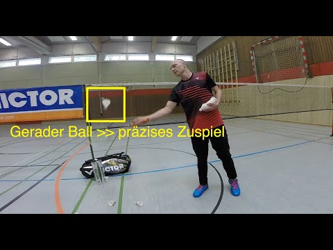 Zuspieltechnik Badminton - Ballmaschinen (Multi-feeding) – Level 1: Zuspiel von unten