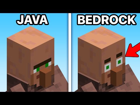 40 DIFFERENCES between MINECRAFT BEDROCK and JAVA