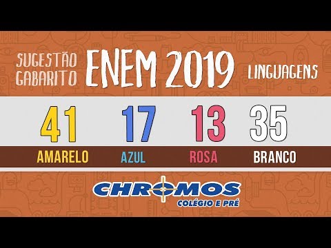 Gabarito ENEM 2019 CHROMOS - Prova Amarela: Questão 41 | Linguagens e Códigos