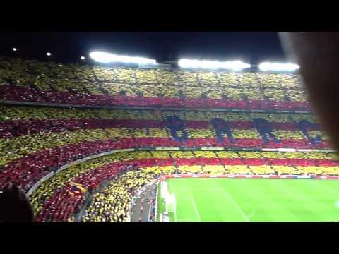 Mosaic amb la senyera al Camp Nou