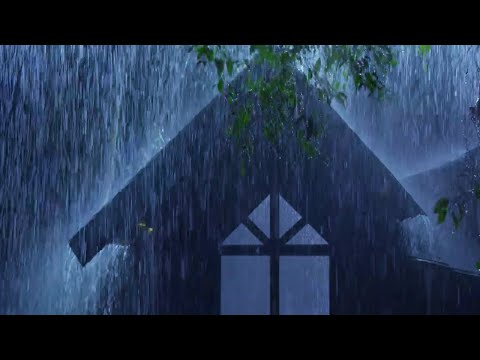 RAIN SOUND + 3 HZ Fall Asleep Instantly in 3 Minutes with Heavy Storm Rain & Mighty Thunder