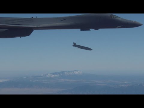 B-1B launches externally-mounted missile | Defense News Minute