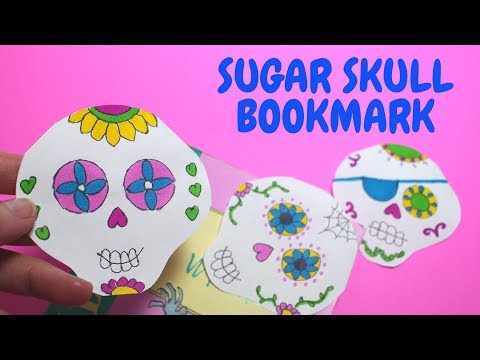 How to Make a Sugar Skull Bookmark | Halloween Crafts for Kids