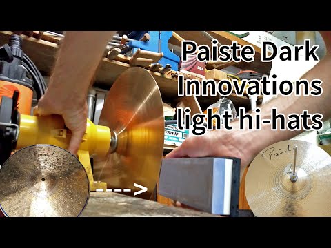 Grinding and lathing a broken crash cymbal - story, time lapse and audio demo