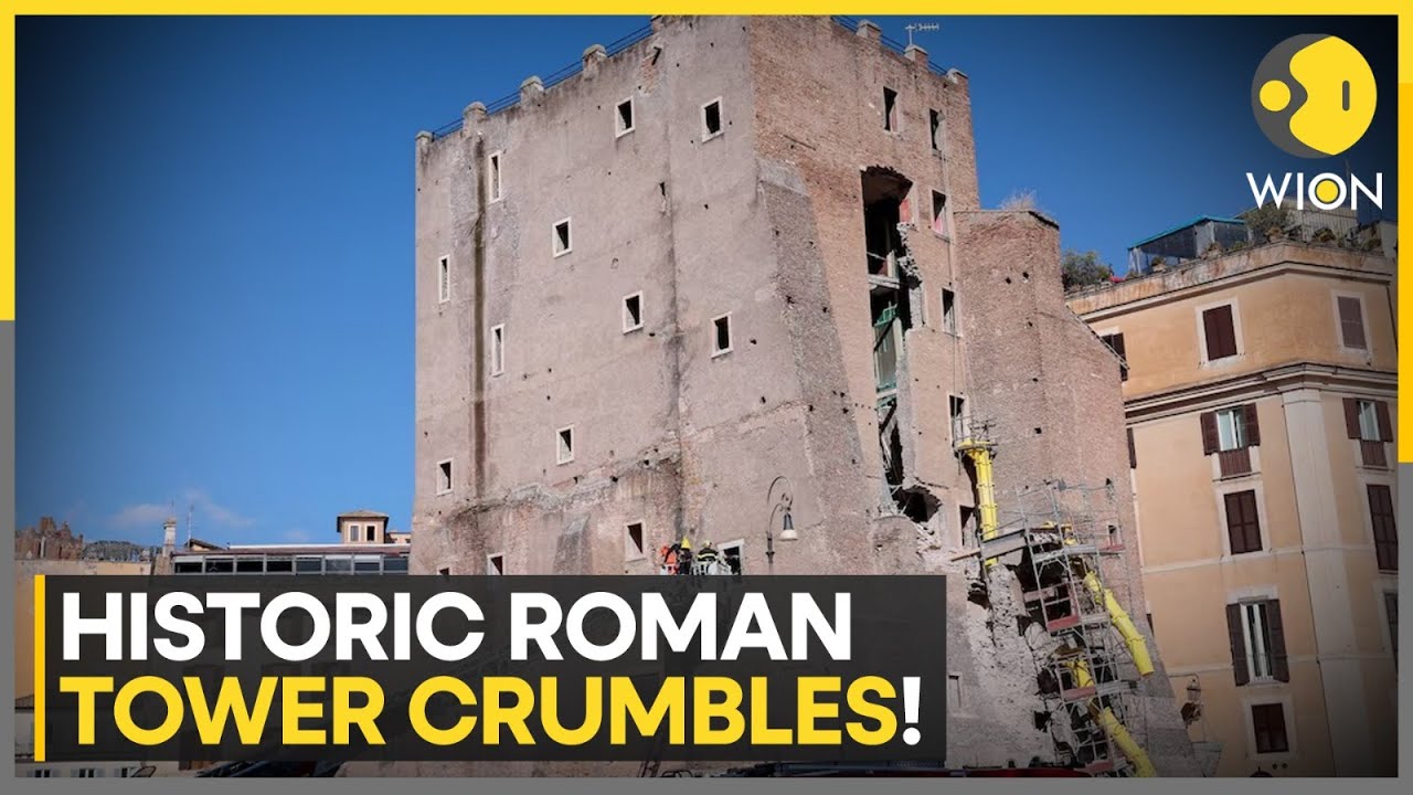 "Rome’s Medieval Torre dei Conti Tower Partially Collapses During Renovation" | WION