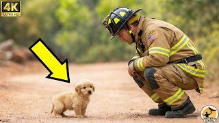 Firefighters Respond After a Stray Puppy Stops Their Truck
