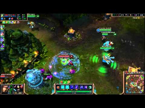 Caitlyn Sona Bot Vs. Tristana Leona League of Legend