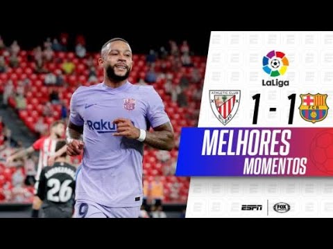 Gols e lances de Athletic Bilbao x Barcelona