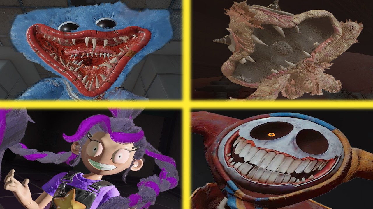 Poppy Playtime Chapter 1-5 - All Jumpscares【4K60FPS】