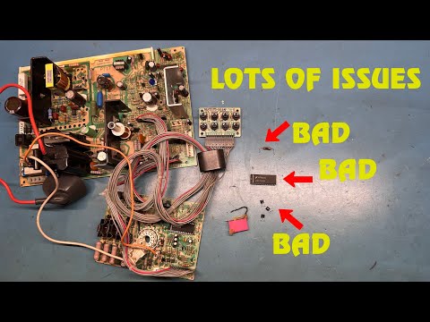 25" U2000 Arcade Monitor Repair - Missing Parts & LOTS Of Neckboard Problems - No Colors No Contrast