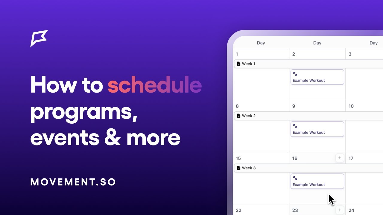 How to schedule programs, events and 1:1 content