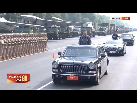 Xi Jinping inspects troops along Chang'an Avenue
