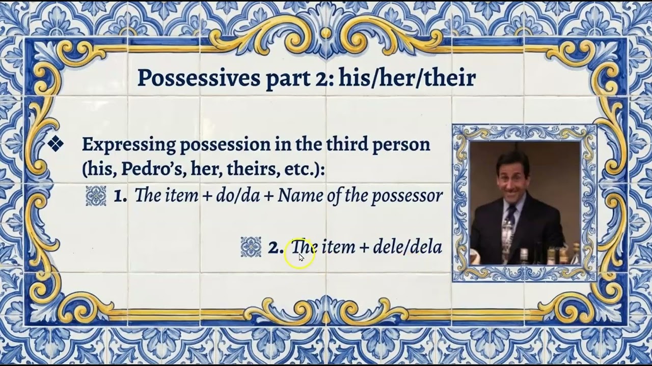 Aula 27 - “With me”/”with you”. Possessives: part II. Por vs Para