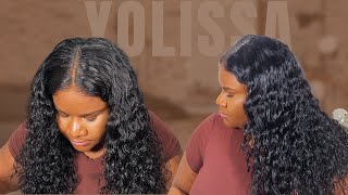 SPRING READY! EASY & QUICK GLUELESS WATER WAVE 5X5 CLOSURE WIG INSTALL ft YOLISSA HAIR | BrightAsDae