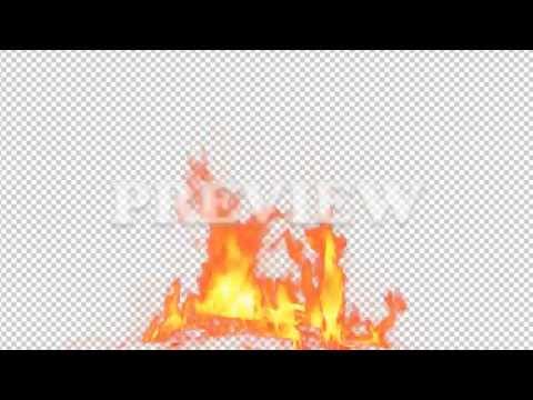 Real Fire Flame 22 - Pre Keyed with Alpha Channel