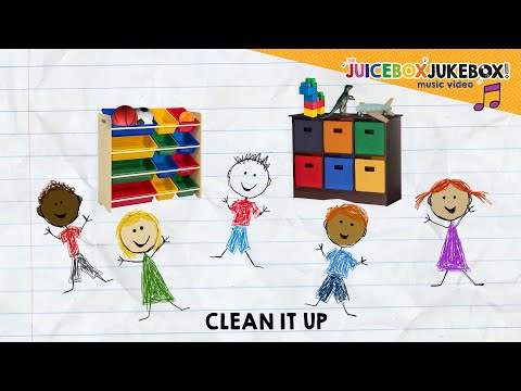 Clean It Up! by The Juicebox Jukebox | Cleaning Room Educational School Song for Kids Children 2020