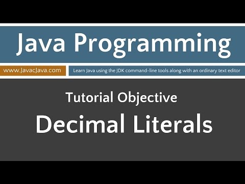 Learn Java Programming Decimal Literals