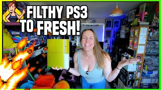 *FILTHY BEFORE* - GOLDEN Yellow PS3 Transformation! BEFORE and AFTER!