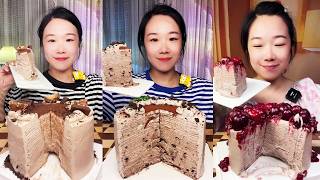 ASMR | 🍰 All chocolate, matcha, fruit cream cakes 🍰 #mukbang #cake #food #eating #eatingshow #foodie