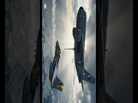 JF-17 Thunder Refueled Over Mountains by IL 78 #aviation #shorts
