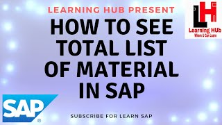 How to See Total List Of Materials in SAP, SAP MM,Total List of finished material sap