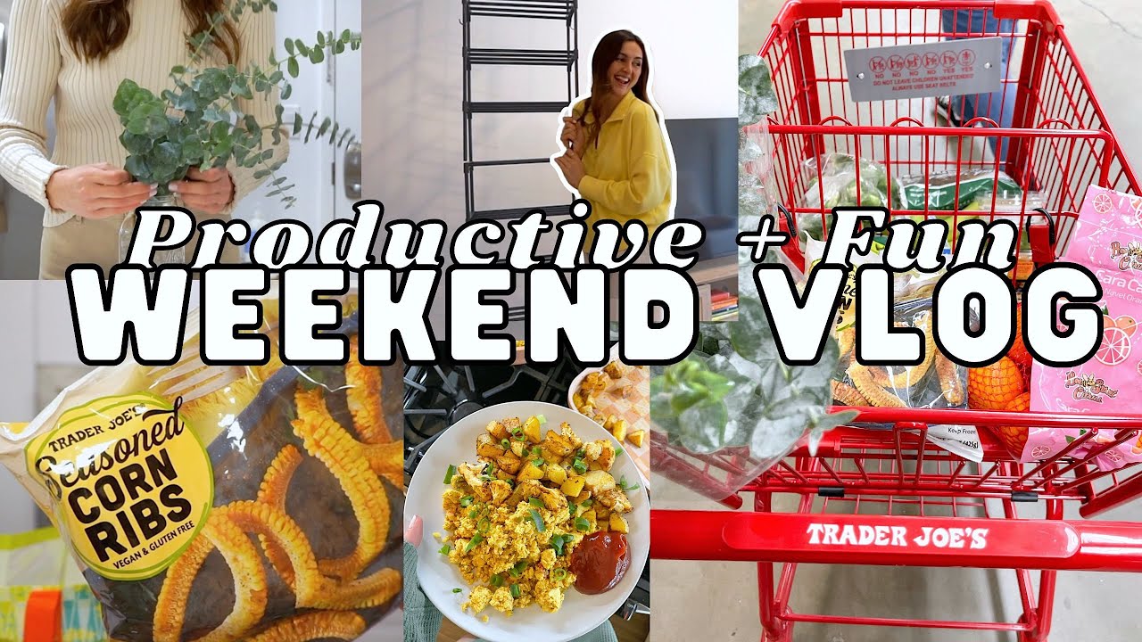 MOVING VLOG 2 WITH TRADER JOE'S HAUL, MEAL IDEAS AND APARTMENT UPDATES 🌼