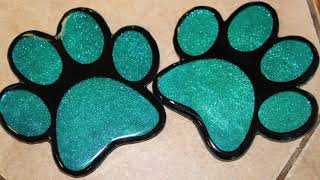 Puppy Paw Resin Coasters