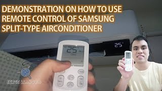 Tutorial on How to use Samsung Split-Type Aircon Remote Control (Tagalog)