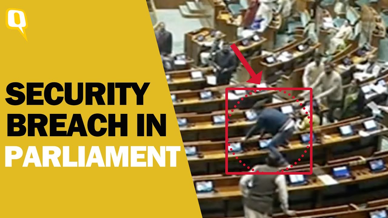 Big Security Breach in Parliament, Intruders Enter House; Release Yellow Smoke | The Quint