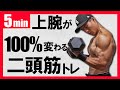 【1日5分】あなたの腕を過去最高に仕上げる最強二頭筋トレ【ほんまに死にます。】