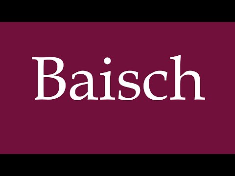 How to Pronounce ''Baisch'' Correctly in German