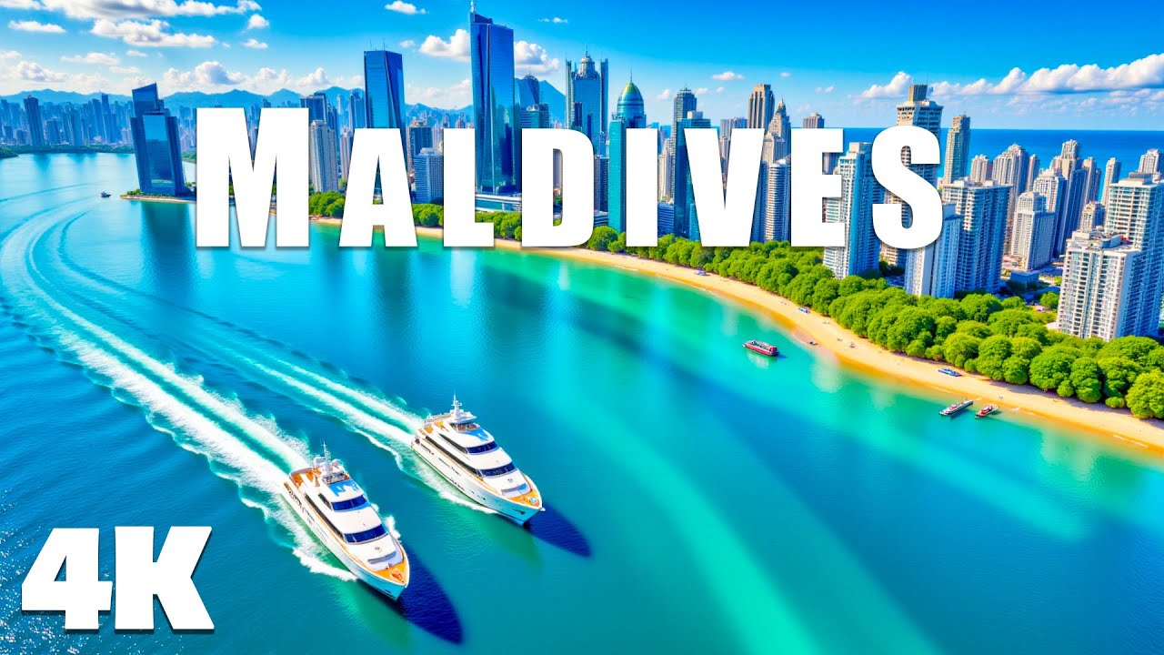 Maldives 4K ⛵  Crystal Clear Waters & Stunning Beaches with Relaxing 