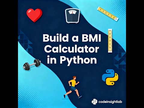 "Build a BMI Calculator in Python | Health App with Data Visualization"
