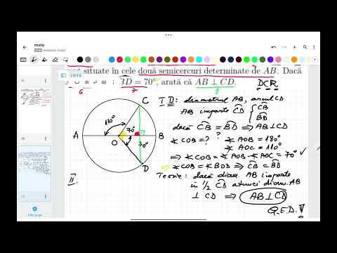 Cercul, problema rezolvata pentru clasa a 7-a