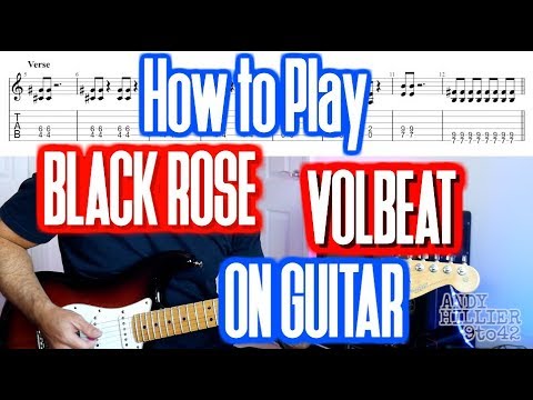 How to play Volbeat - Black Rose Guitar Lesson Tutorial with TAB